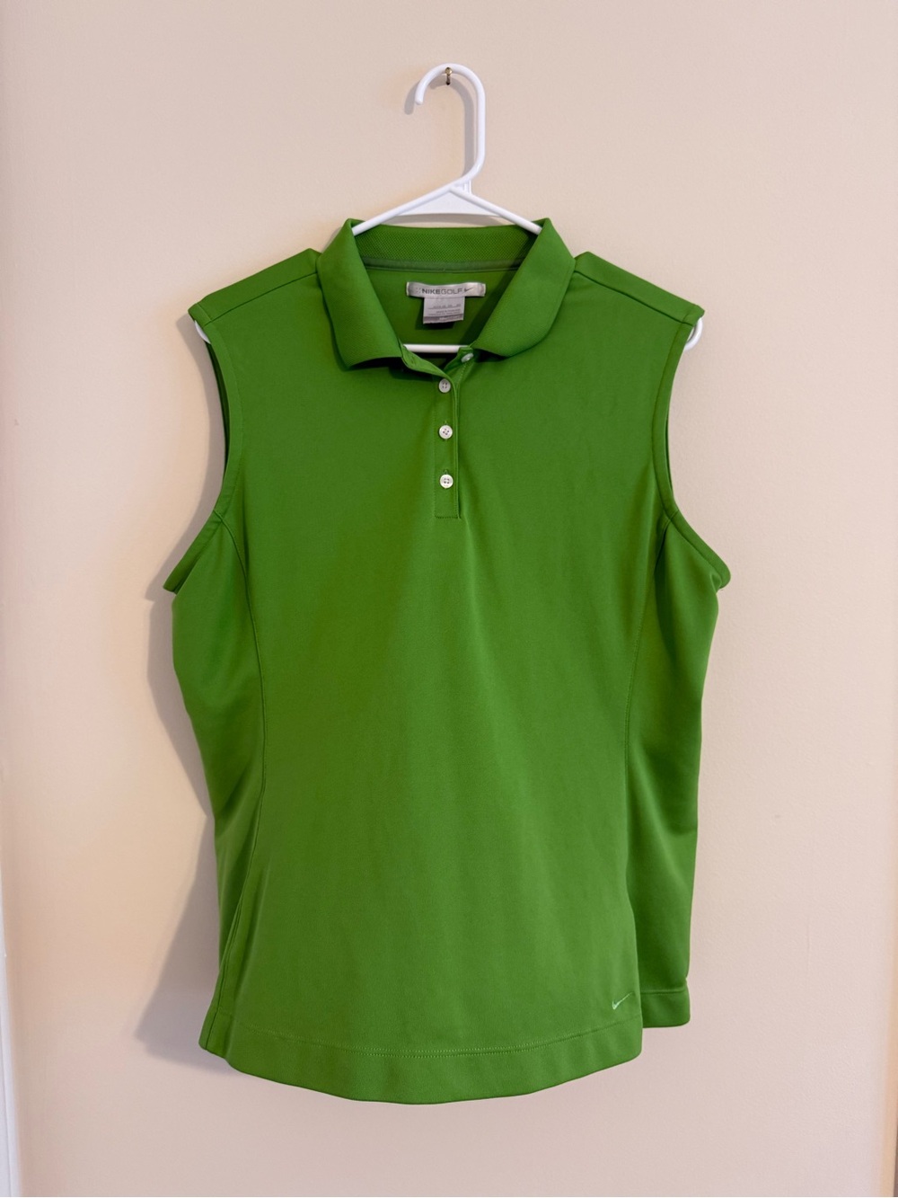 Nike Womens DRI-FIT Victory Sleeveless Golf Polo Green Women’s XL